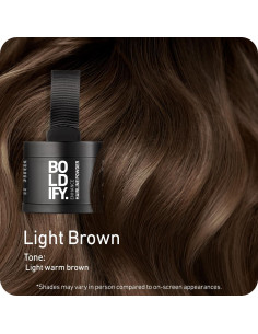 BOLDIFY Polvo para Cabello - Tinte Raíces Marrón Claro 2