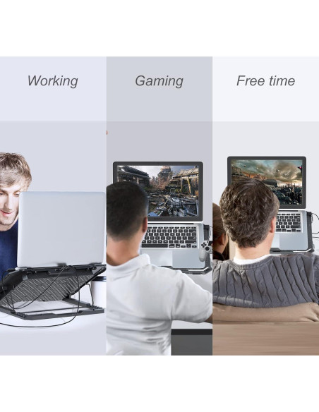 Base de Enfriamiento ICE COOREL 6 Ventiladores 13-15.6 Pulgadas