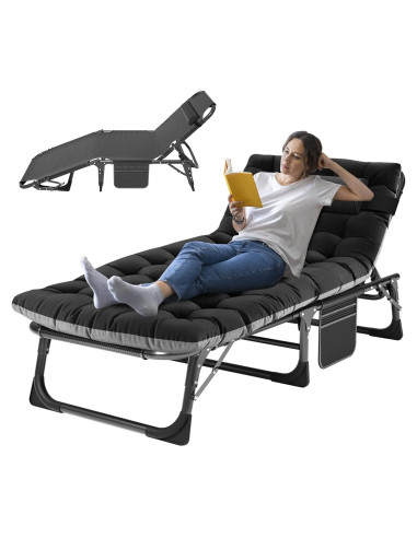 Cama de Camping Plegable ABORON con Colchón Ajustable