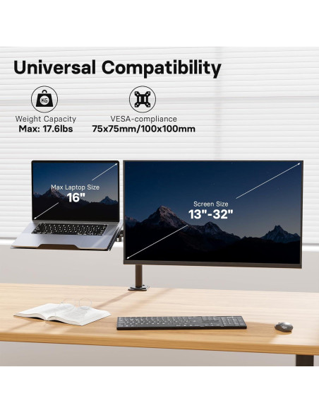 Soporte de Monitor Ajustable Redbat RBMDM001B-LT para 13-32"