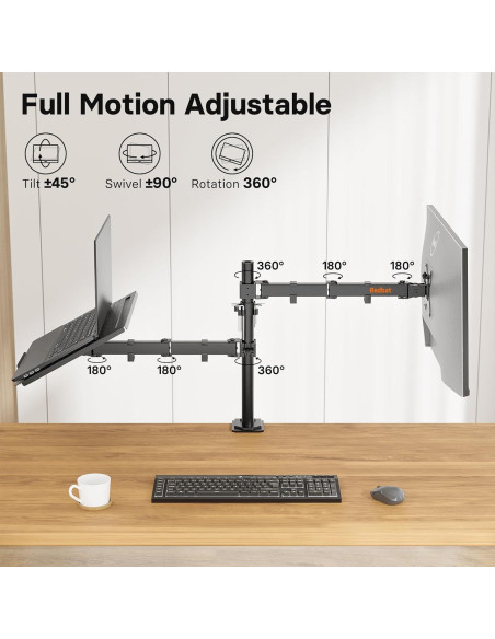 Soporte de Monitor Ajustable Redbat RBMDM001B-LT para 13-32"