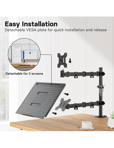 Soporte de Monitor Ajustable Redbat RBMDM001B-LT para 13-32"