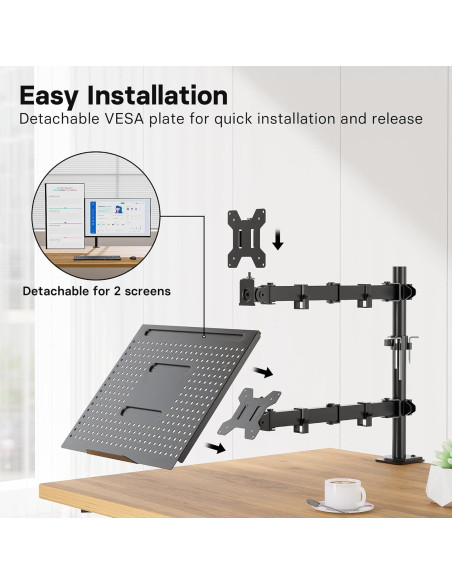 Soporte de Monitor Ajustable Redbat RBMDM001B-LT para 13-32"