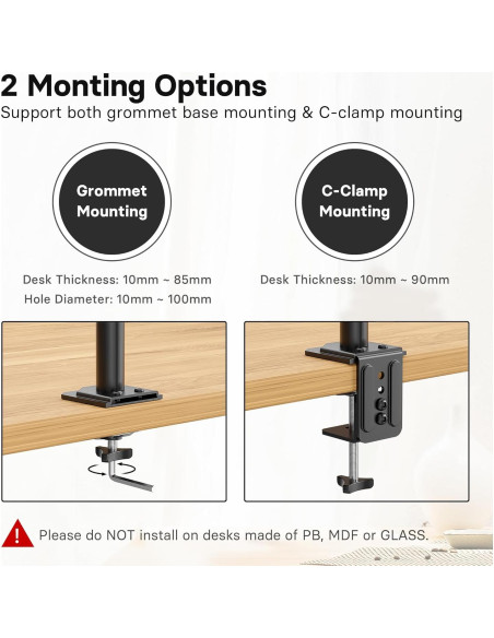 Soporte de Monitor Ajustable Redbat RBMDM001B-LT para 13-32"