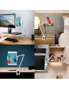 Soporte Ajustable para Tableta Inifispce Blanco 4.7''-13'' 2