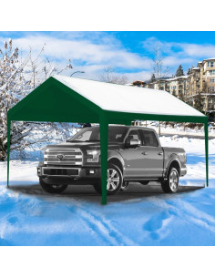 Cubierta de Carport Rutile 3,05 x 6,10 m Impermeable Verde 2