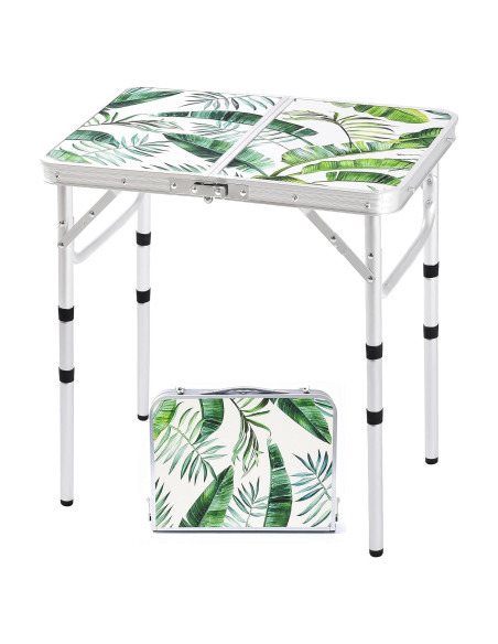 Mesa Plegable de Camping Yriuat 61x40 cm Ajustable Floral