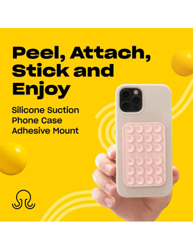 Funda de teléfono OCTOBUDDY 1 con ventosas - Rosa tiza