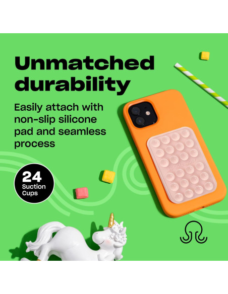 Funda de teléfono OCTOBUDDY 1 con ventosas - Rosa tiza