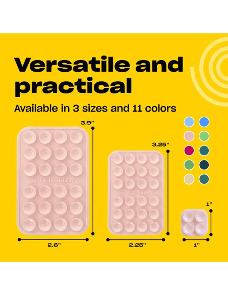 Funda de teléfono OCTOBUDDY 1 con ventosas - Rosa tiza