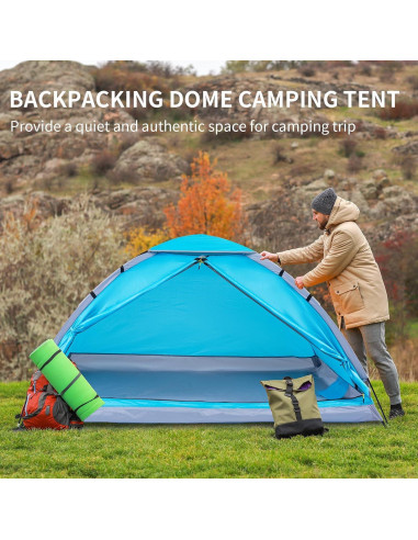 Tienda de Camping JELUCAMP Domo 2 Personas Impermeable