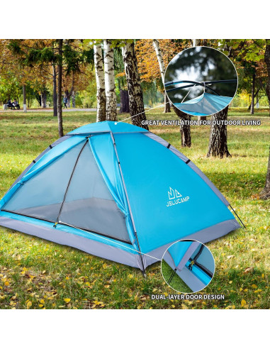Tienda de Camping JELUCAMP Domo 2 Personas Impermeable