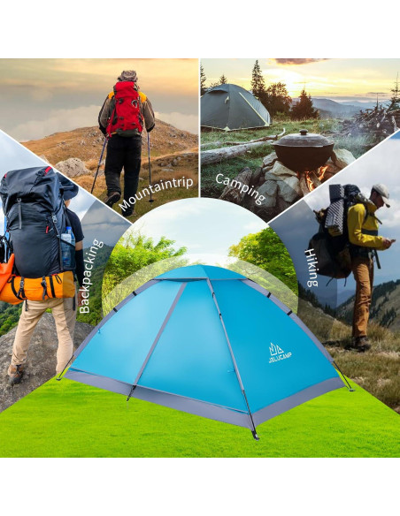 Tienda de Camping JELUCAMP Domo 2 Personas Impermeable