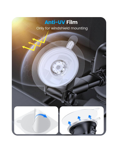 Soporte para Teléfono OQTIQ 3-en-1 con Ventosa y Clip