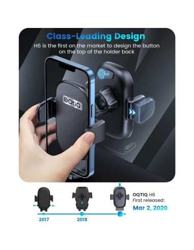 Soporte para Teléfono OQTIQ 3-en-1 con Ventosa y Clip