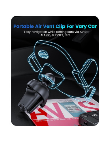 Soporte para Teléfono OQTIQ 3-en-1 con Ventosa y Clip