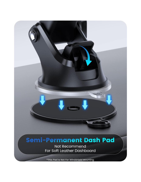 Soporte para Teléfono OQTIQ 3-en-1 con Ventosa y Clip