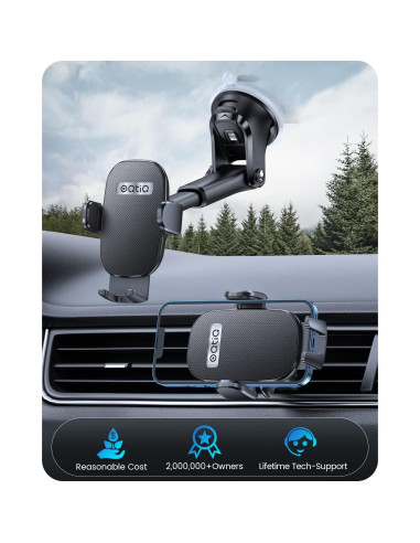 Soporte para Teléfono OQTIQ 3-en-1 con Ventosa y Clip