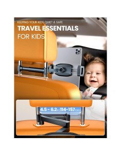 Soporte para iPad eSamcore para coche, 19.05x12.7cm, negro 2