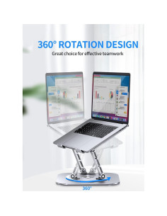 Soporte Laptop AOEVI Ajustable 360 Ergonómico Plata 2