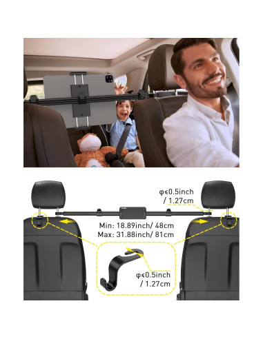 Soporte para Tableta de Coche Tryone Ajustable 4.7-12.9"