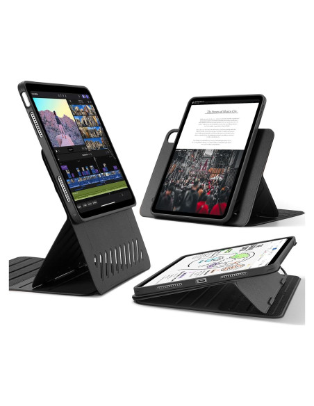 Funda ESR para iPad Air 11" y 10.9" Negra, Soporte Ajustable