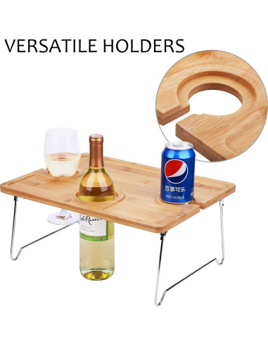 Mesa de Picnic Plegable Tirrinia para Vino 40x30 cm