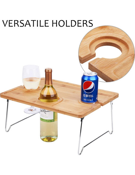 Mesa de Picnic Plegable Tirrinia para Vino 40x30 cm