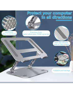 Soporte para Laptop FOBELEC Ajustable Ergonómico 9,07 kg Plata 2