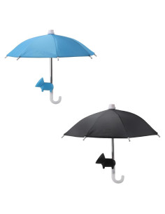 2 Juegos de Paraguas para Teléfono Kingovalley Negro y Azul