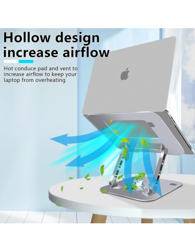 Soporte para Laptop FOBELEC Ajustable Ergonómico 9,07 kg Plata