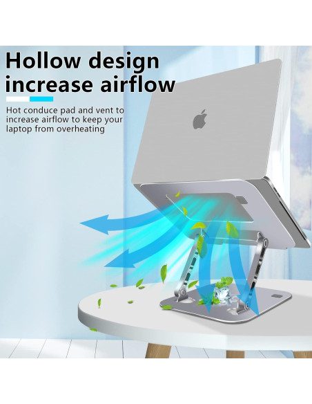 Soporte para Laptop FOBELEC Ajustable Ergonómico 9,07 kg Plata