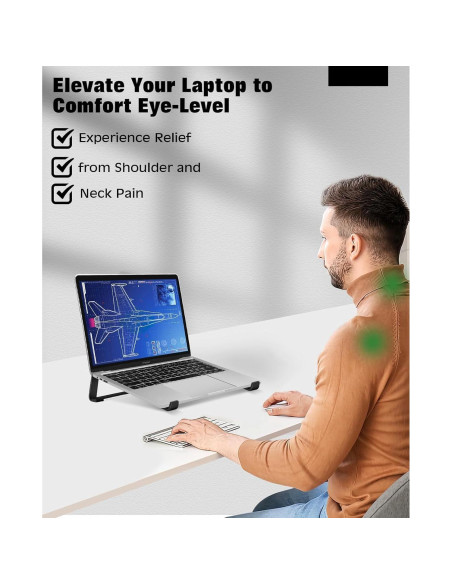 Soporte de Aluminio Thibault para Laptop 14-17" Ergonómico