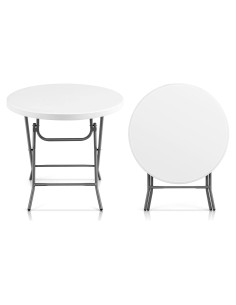 Mesa Plegable Redonda Goplus 81 cm para 4 Personas
