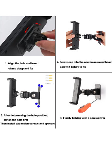 Soporte de Pared para Tabletas GSRUAN 17x8 cm Rotación 360