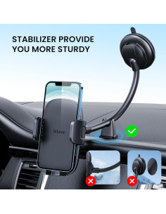 Soporte para Teléfono Qifutan HD-C77 Brazo Largo Antivibración 2