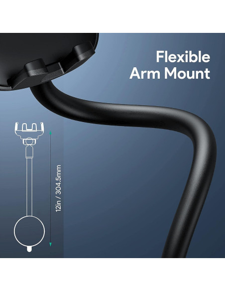 Soporte para Teléfono Qifutan HD-C77 Brazo Largo Antivibración