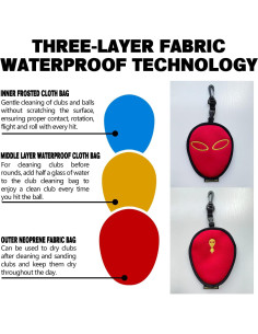 Limpiador de Palos de Golf GOLDALIENS G-G-GLCB-2023 Rojo 2