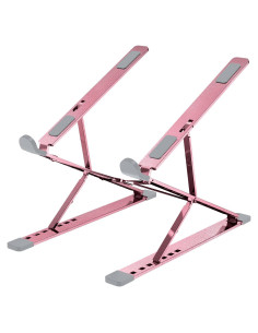 Soporte de Laptop VAJUN Ajustable Plegable Rosa 10-15.6"