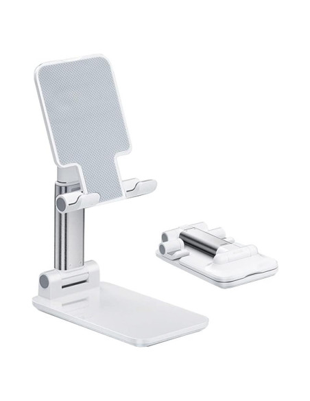 Soporte para Teléfono Móvil MT-6 Ajustable Plegable Blanco Soporte para Teléfono Móvil MT-6 Ajustable Plegable Blanco