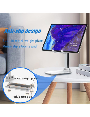 Soporte para Teléfono Móvil MT-6 Ajustable Plegable Blanco