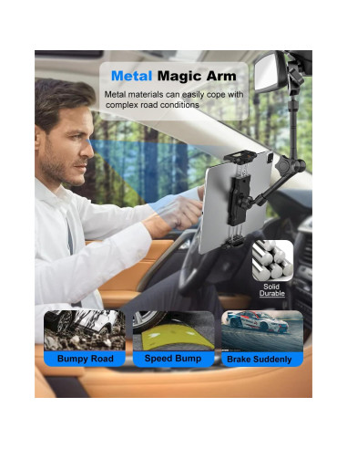 Soporte para Tableta Kolasels en Espejo Retrovisor Auto 5.5-15.6"