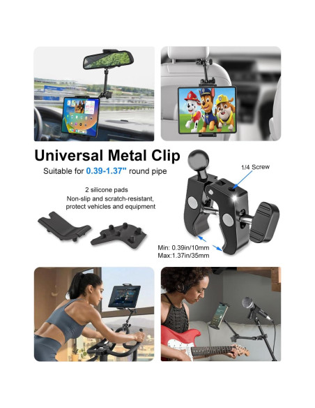 Soporte para Tableta Kolasels en Espejo Retrovisor Auto 5.5-15.6"