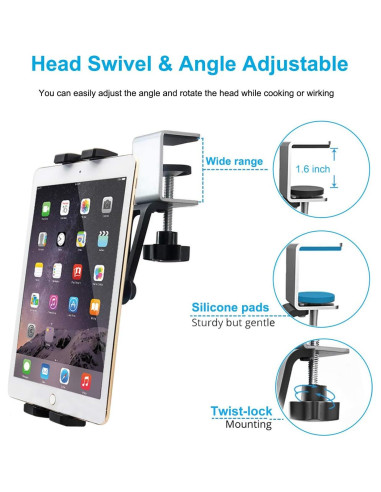 Soporte de Tablet Woleyi Bajo Gabinete 4-13" Ajustable