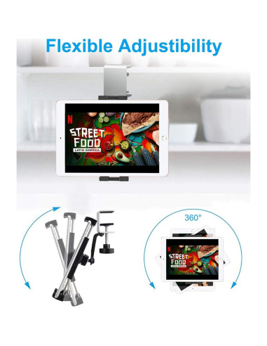 Soporte de Tablet Woleyi Bajo Gabinete 4-13" Ajustable