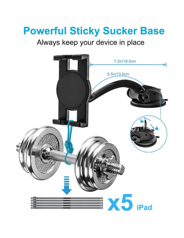 Soporte de Tablet para Coche WOLEYI con Ventosa Fuerte