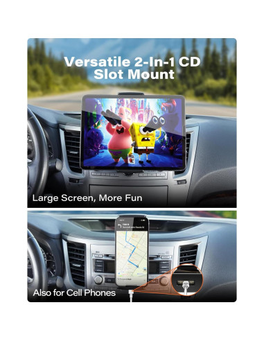 Soporte para Tablet en CD APPS2Car 4.7-11" Negro