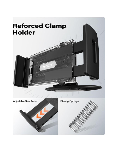 Soporte para Tablet en CD APPS2Car 4.7-11" Negro