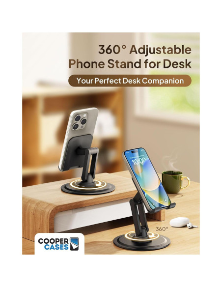 Soporte Cooper 360 Rotatorio para Teléfono Móvil Plegable Soporte Cooper 360 Rotatorio para Teléfono Móvil Plegable