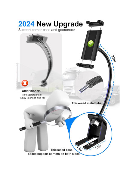 Soporte para Tableta Kolasels para Coche 50 cm Brazo Flexible